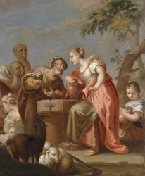 Rebekka und Eliezer am Brunnen